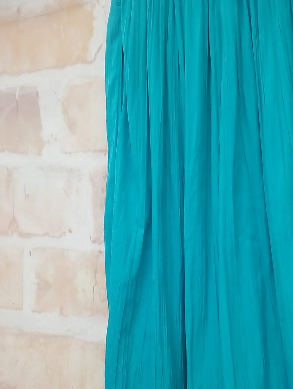 Chico's Teal Pleated Maxi Skirt Size 0 US Size SMALL
